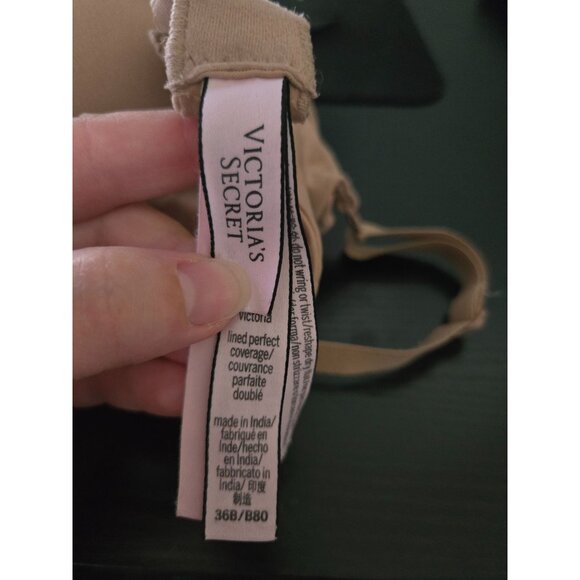 Victorias Secret Body Lined Perfect Coverage Bra Size 36B Nude Tan #1 - Picture 5 of 10